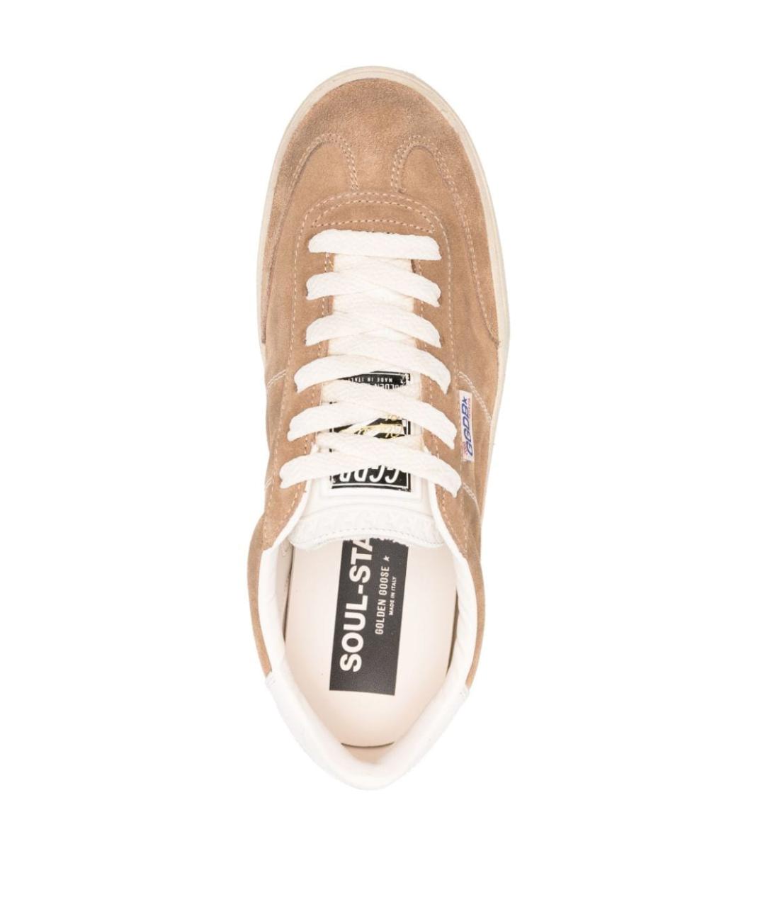 GOLDEN GOOSE DELUXE BRAND Бежевые замшевые кроссовки, фото 5