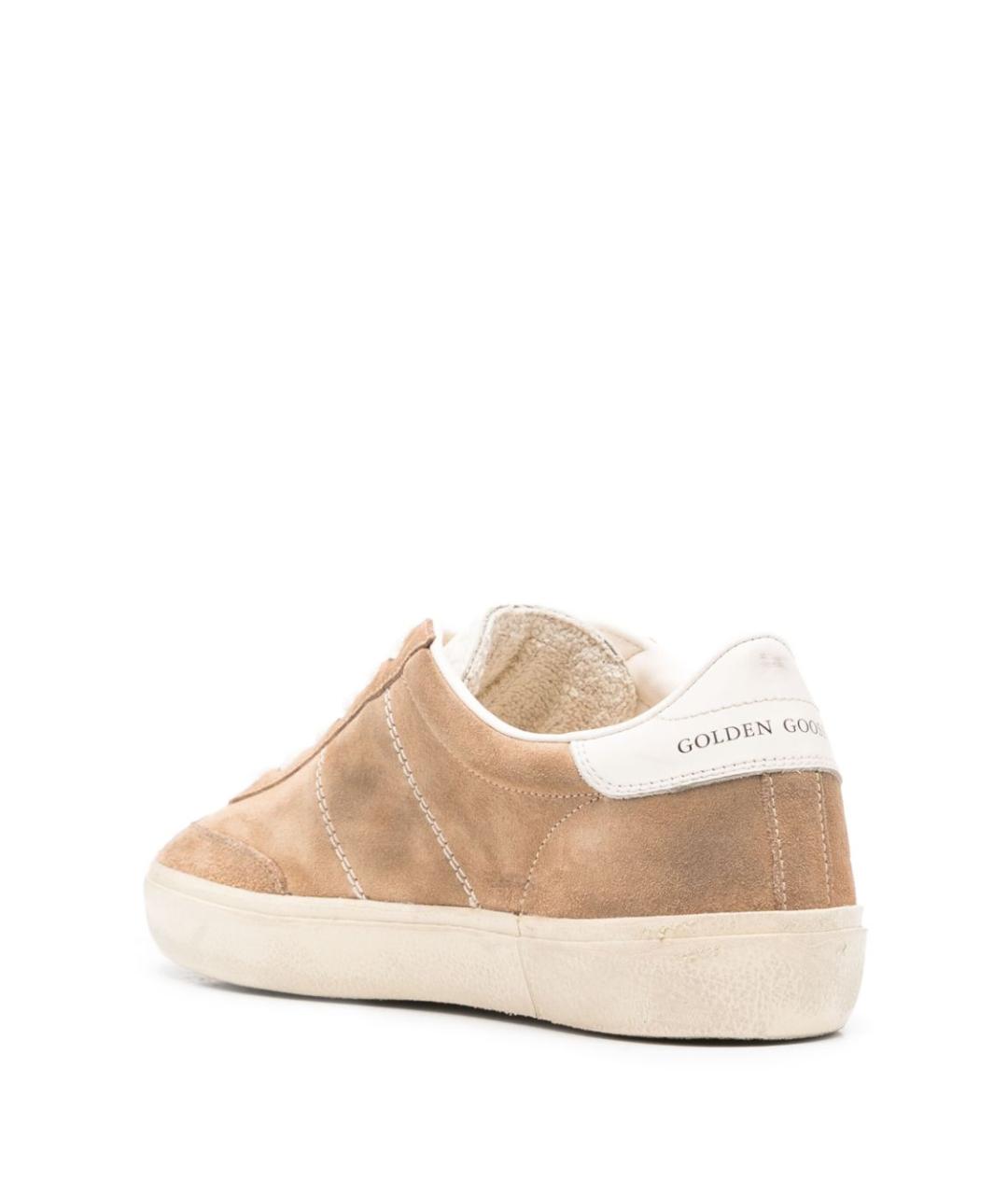 GOLDEN GOOSE DELUXE BRAND Бежевые замшевые кроссовки, фото 2