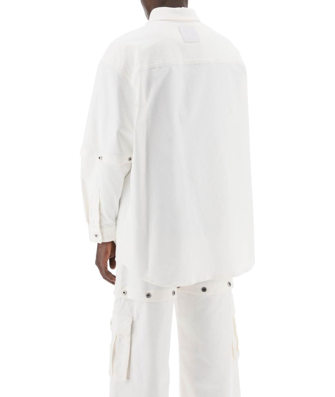 OFF-WHITE Белая хлопковая куртка, фото 3