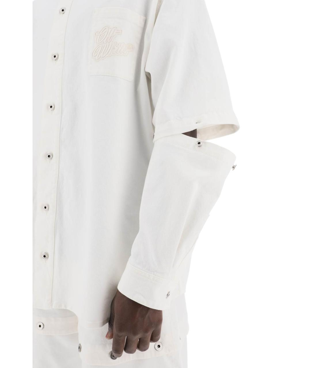 OFF-WHITE Белая хлопковая куртка, фото 4