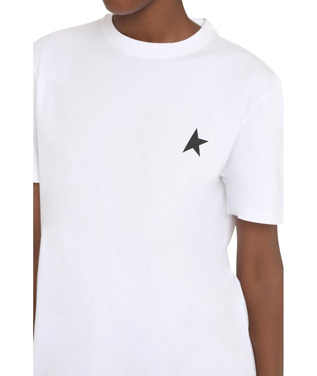 GOLDEN GOOSE DELUXE BRAND Белая хлопковая футболка, фото 5
