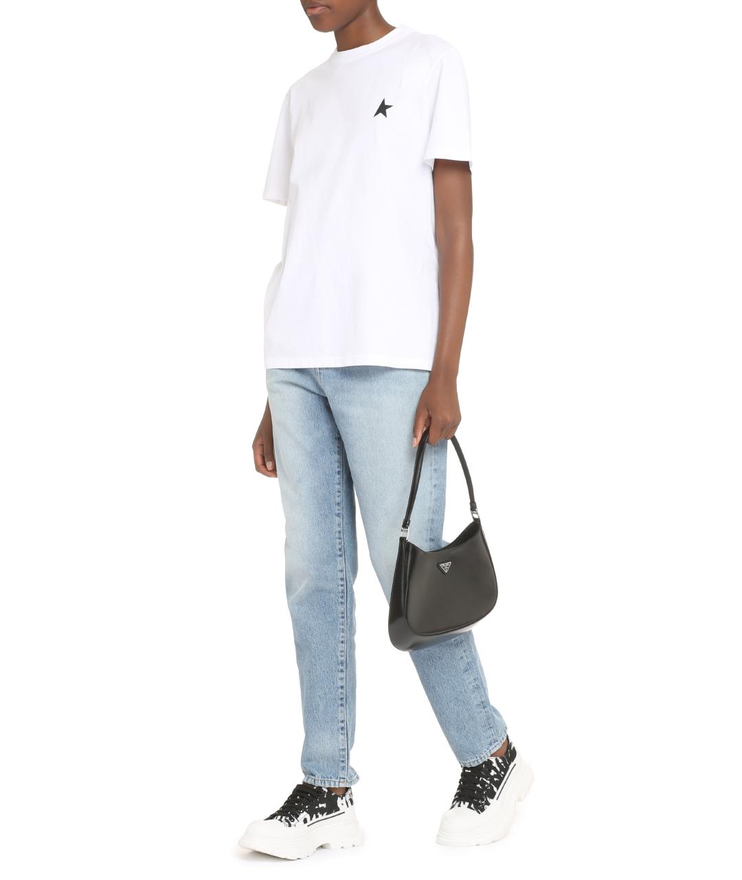 GOLDEN GOOSE DELUXE BRAND Белая хлопковая футболка, фото 3