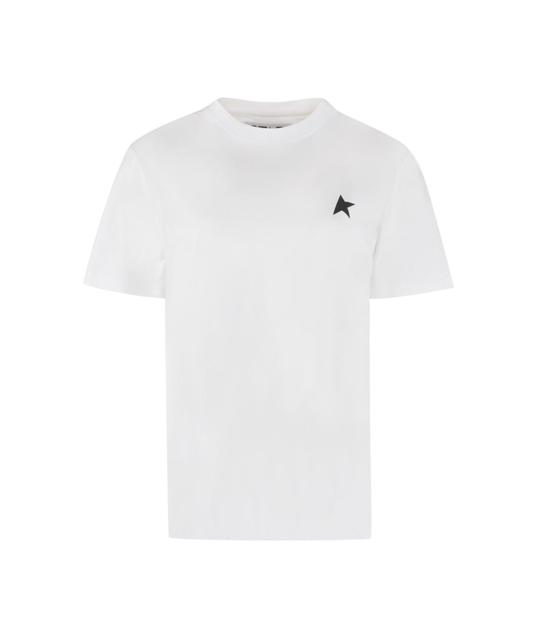 GOLDEN GOOSE DELUXE BRAND Белая хлопковая футболка, фото 1