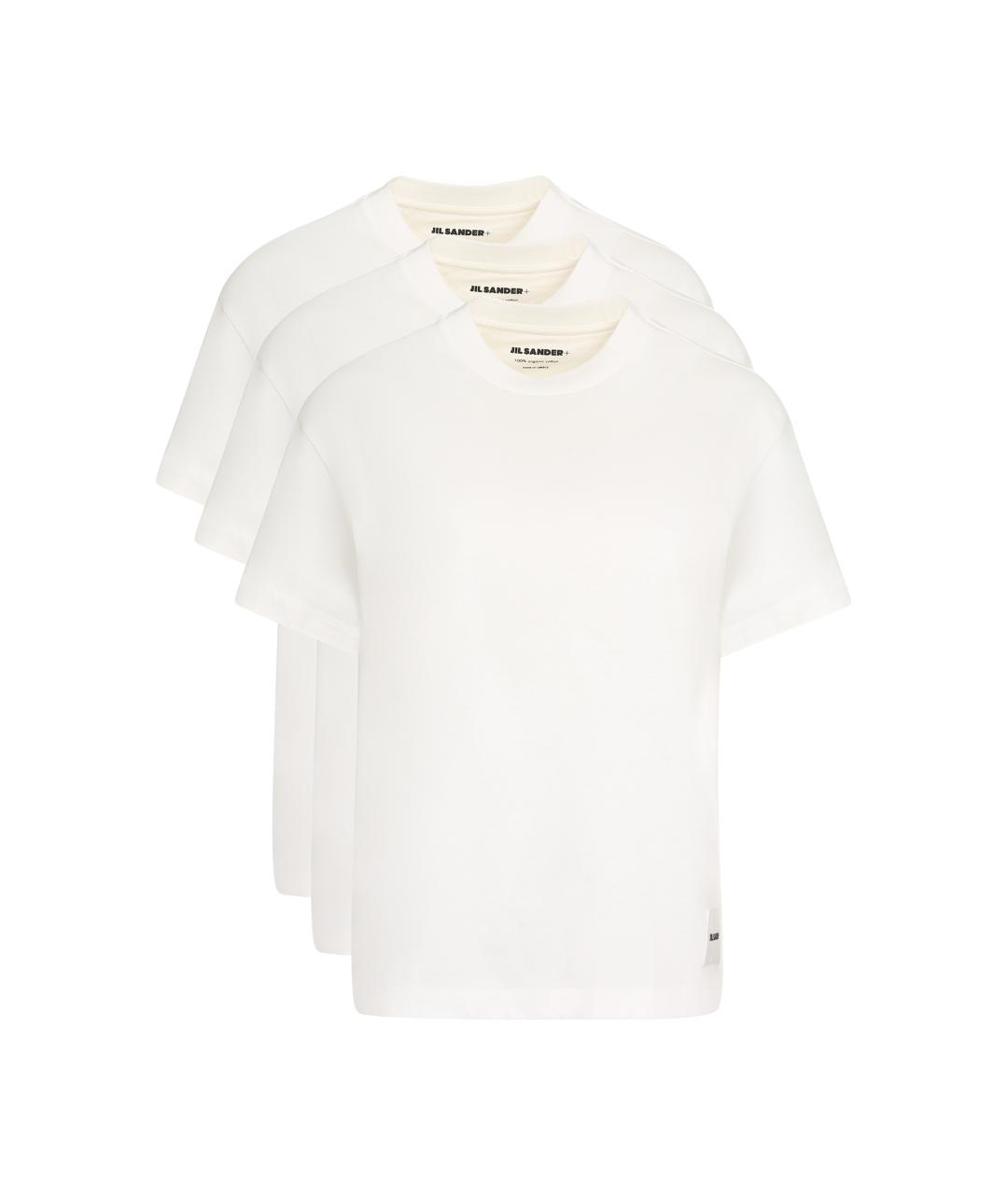 JIL SANDER Белая хлопковая футболка, фото 2
