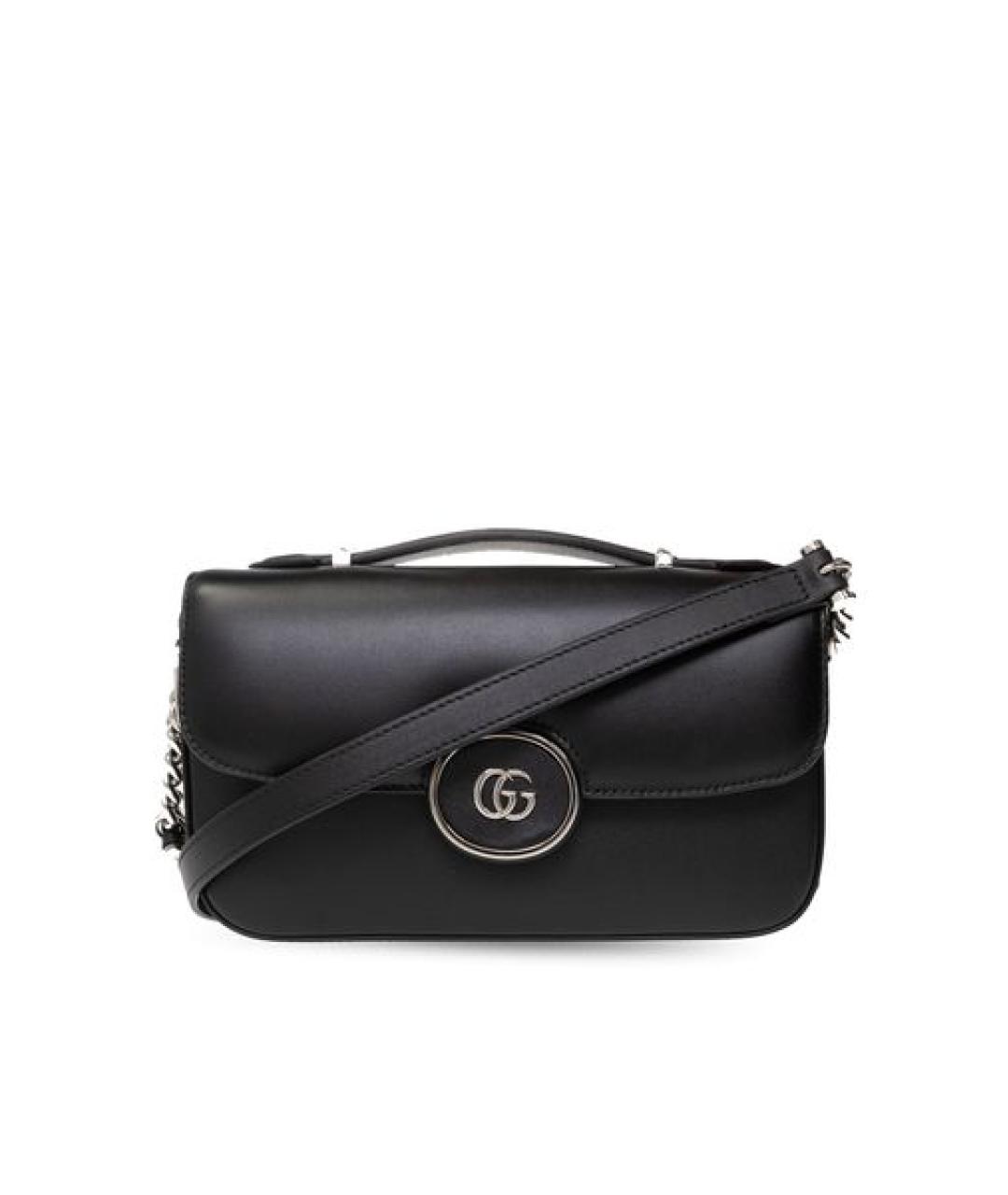 GUCCI Черная кожаная сумка через плечо, фото 1