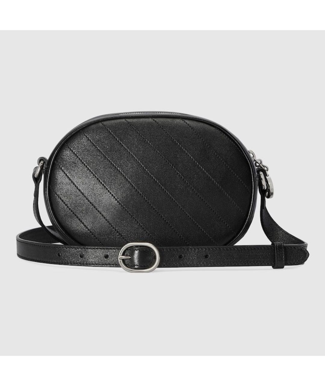GUCCI Черная кожаная сумка через плечо, фото 3