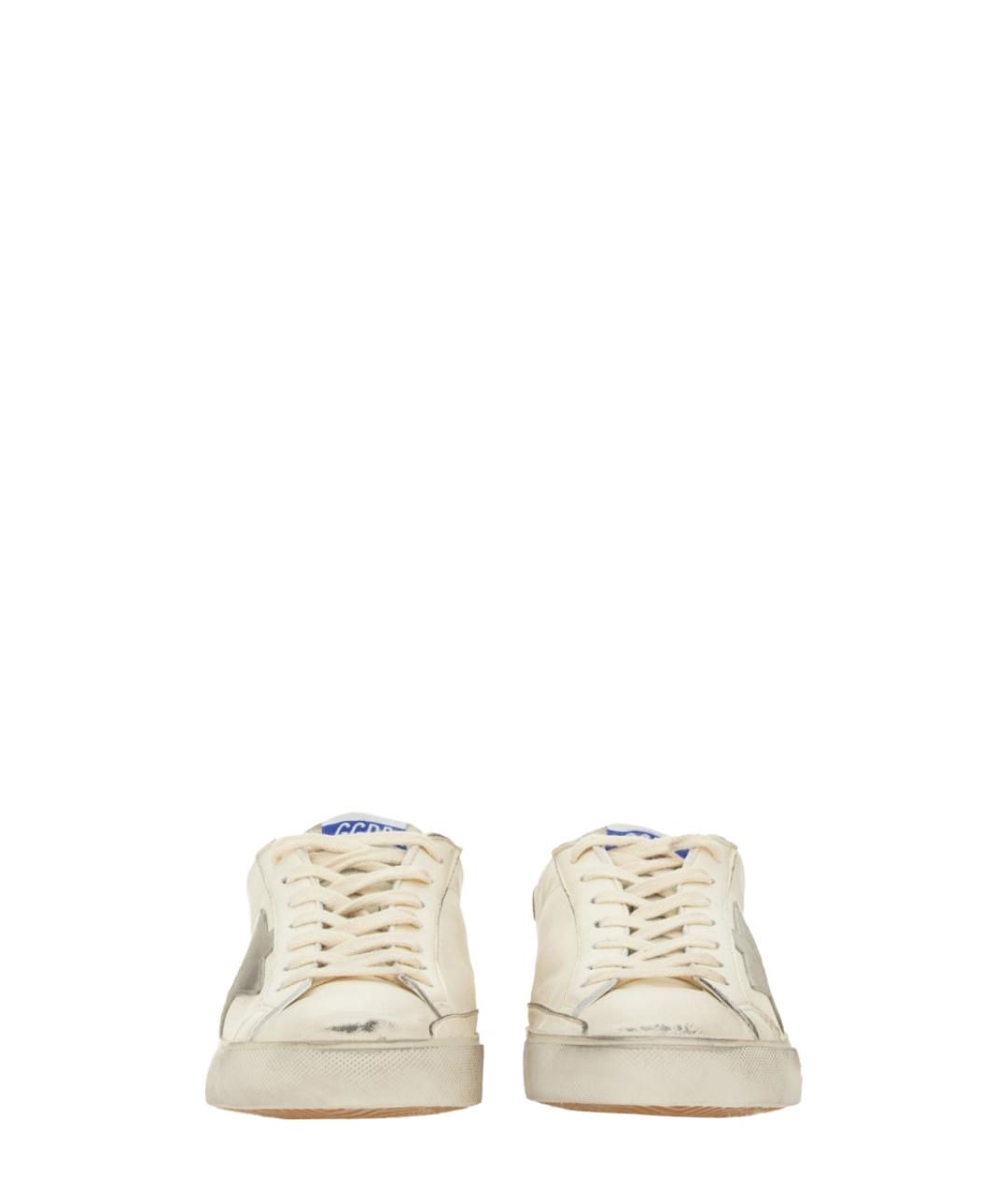 GOLDEN GOOSE DELUXE BRAND Белые кожаные низкие кроссовки / кеды, фото 3