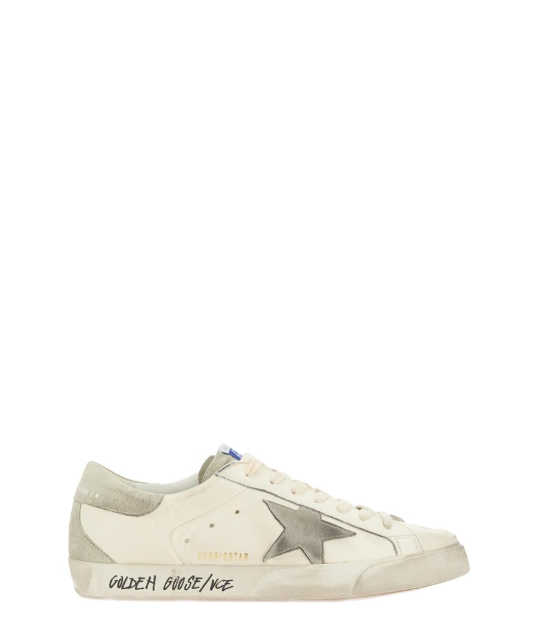GOLDEN GOOSE DELUXE BRAND Белые кожаные низкие кроссовки / кеды, фото 1