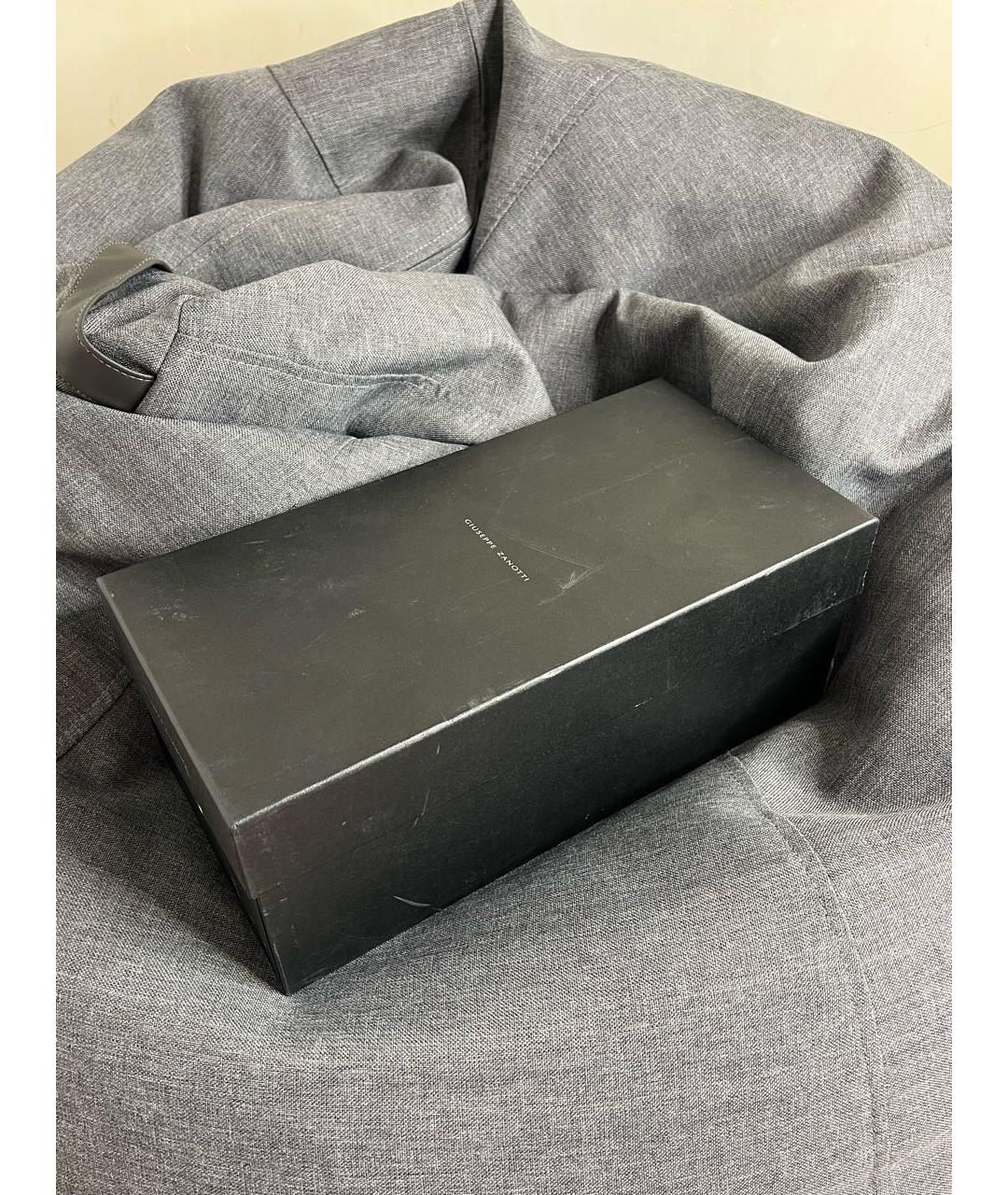 GIUSEPPE ZANOTTI DESIGN Бирюзовые кожаные шлепанцы, фото 6