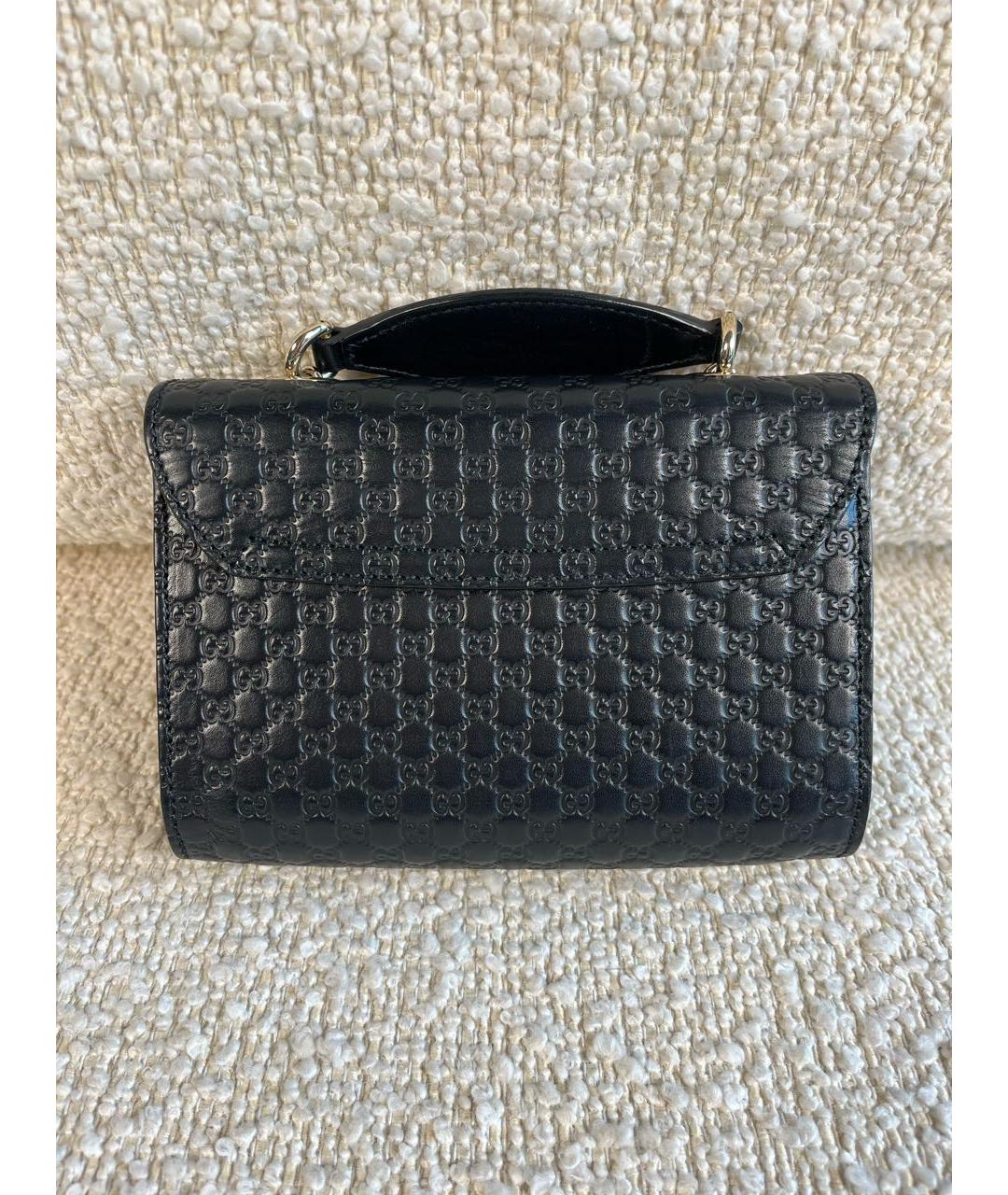 GUCCI Черная кожаная сумка через плечо, фото 3