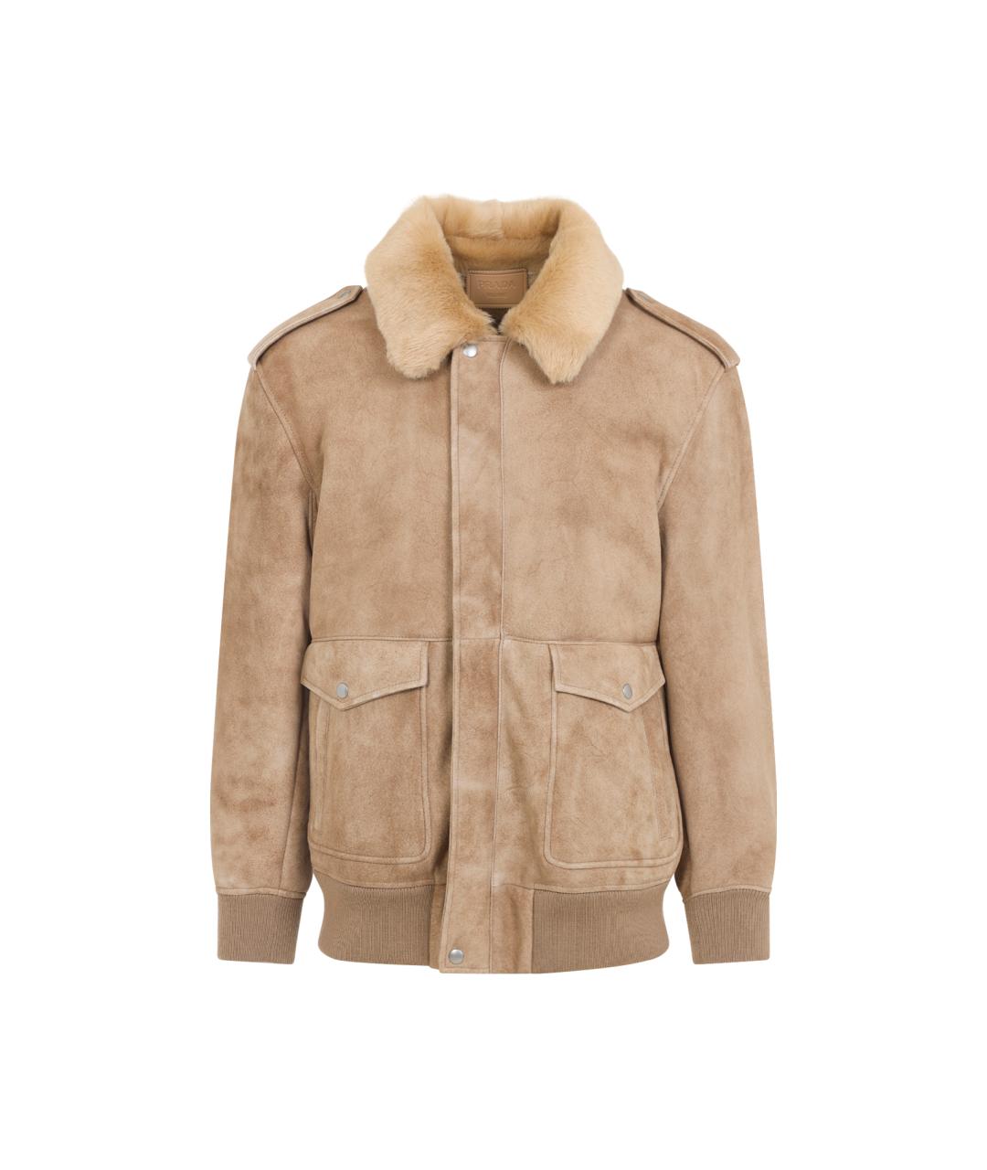 PRADA Бежевая замшевая куртка, фото 1
