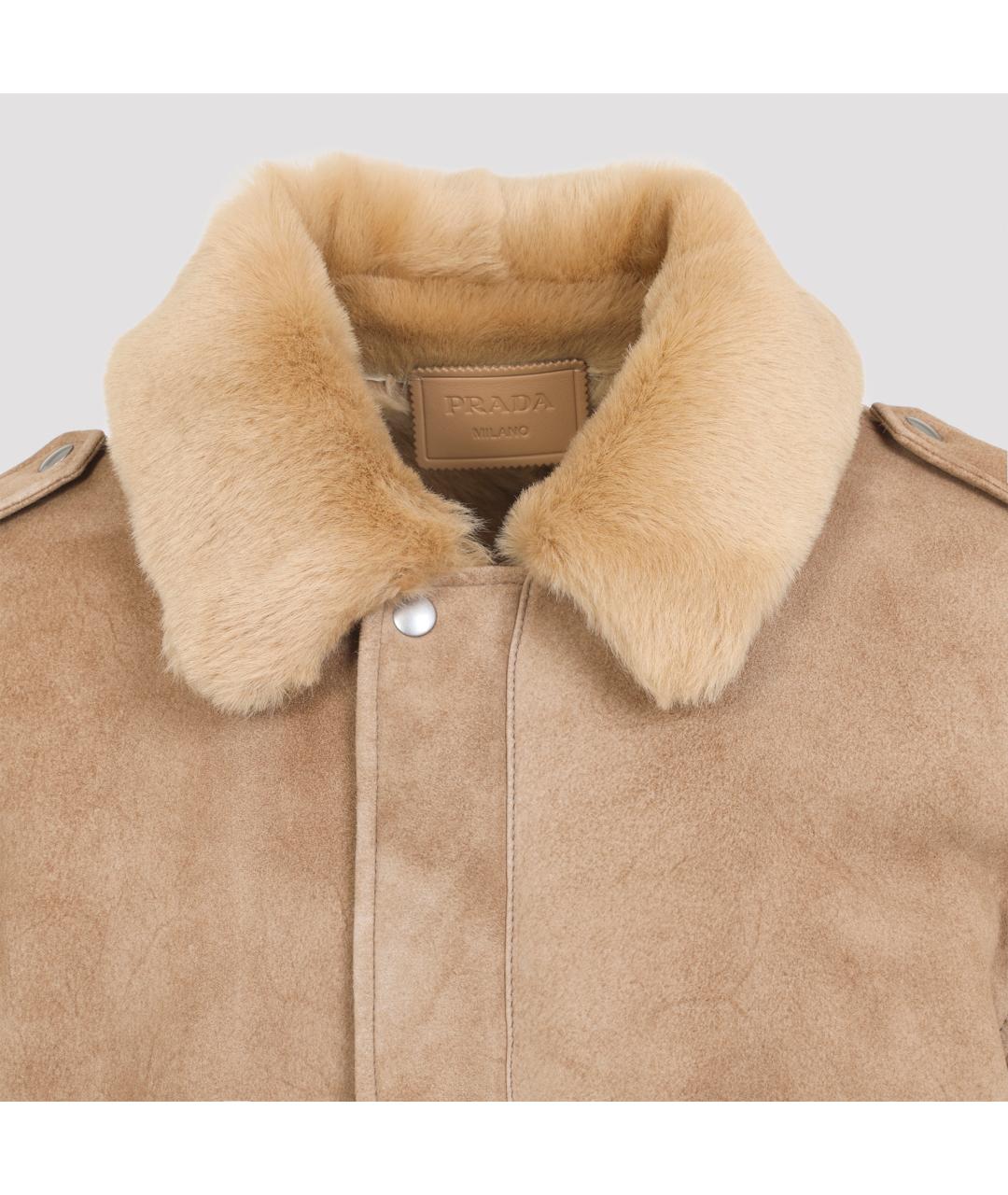 PRADA Бежевая замшевая куртка, фото 5