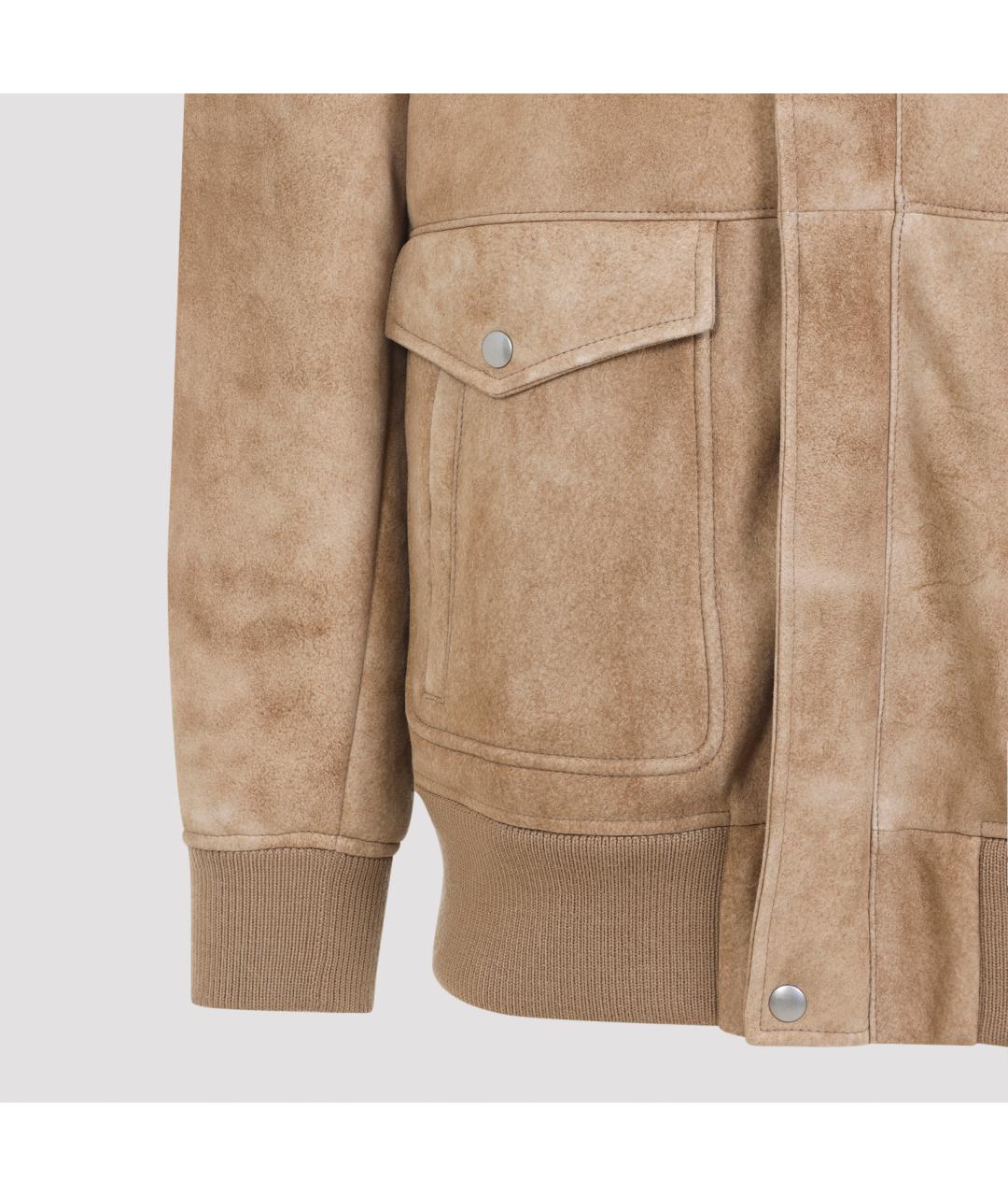 PRADA Бежевая замшевая куртка, фото 4