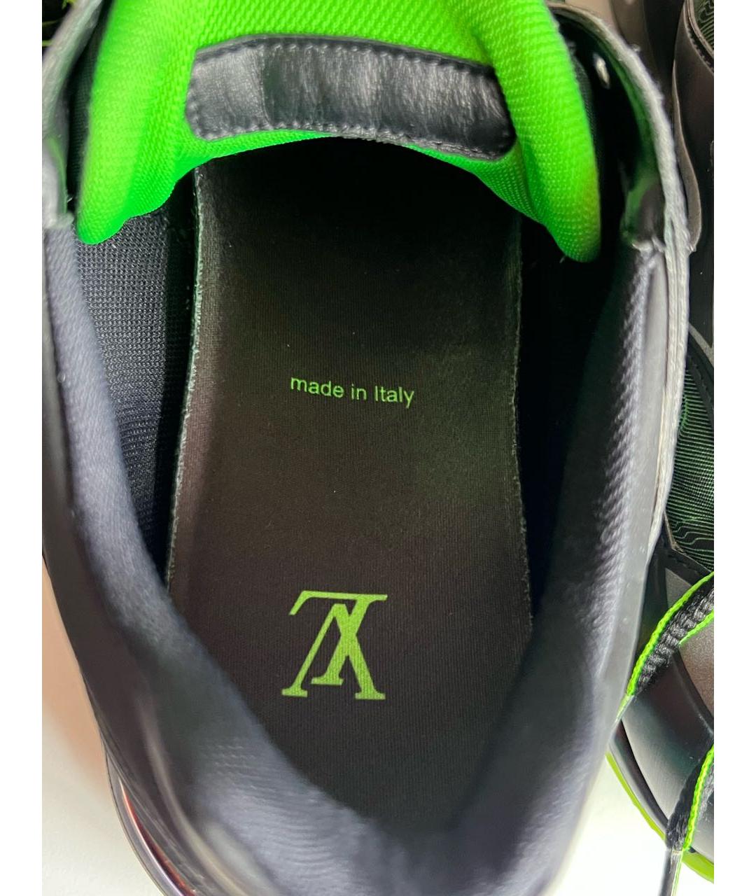 LOUIS VUITTON Зеленые текстильные низкие кроссовки / кеды, фото 8