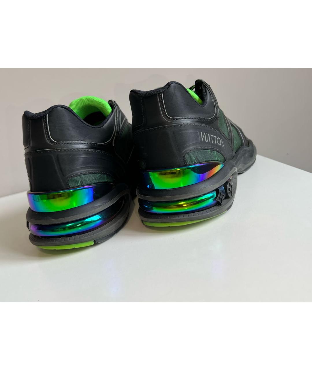 LOUIS VUITTON Зеленые текстильные низкие кроссовки / кеды, фото 6