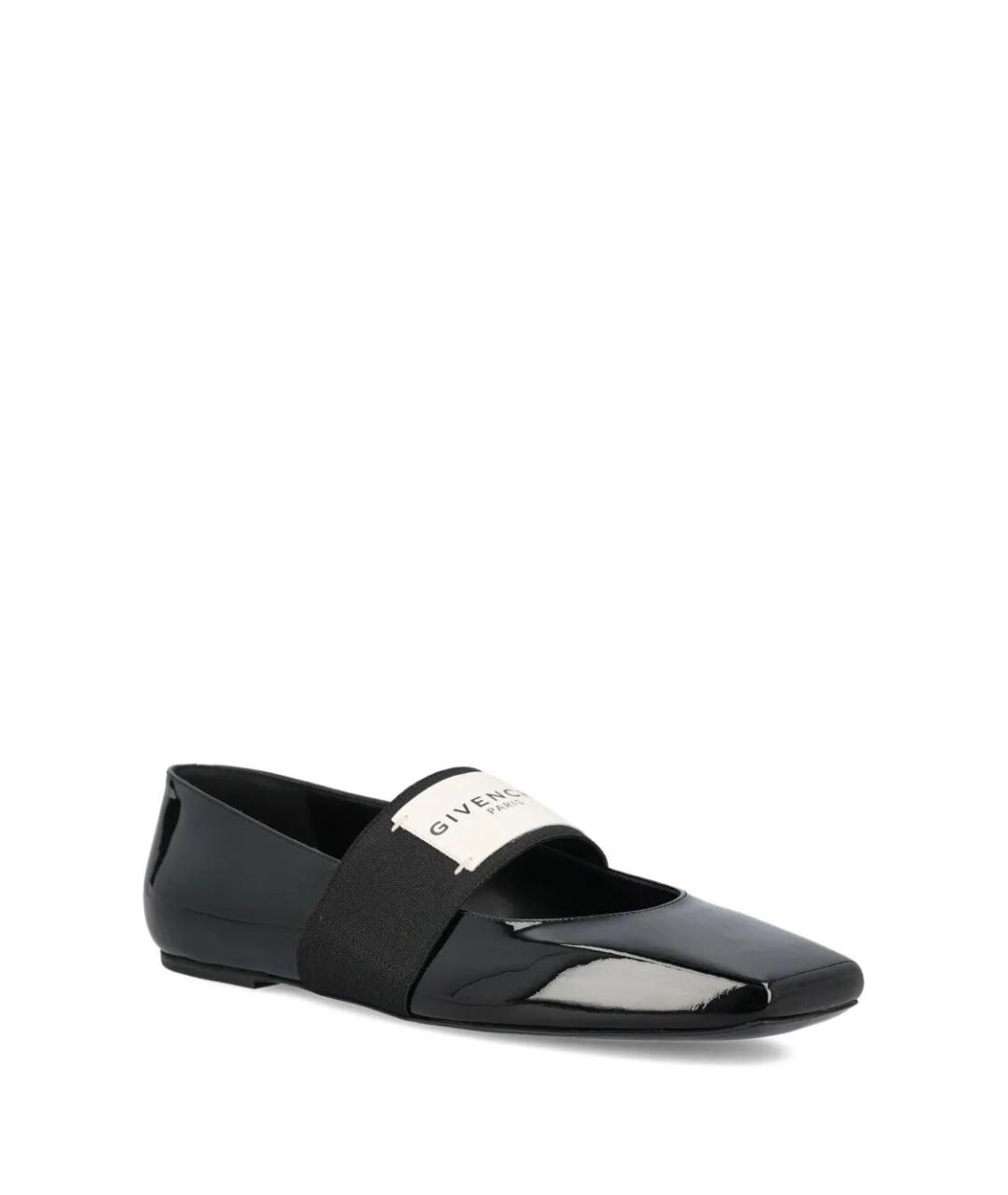 GIVENCHY Черные кожаные балетки, фото 2