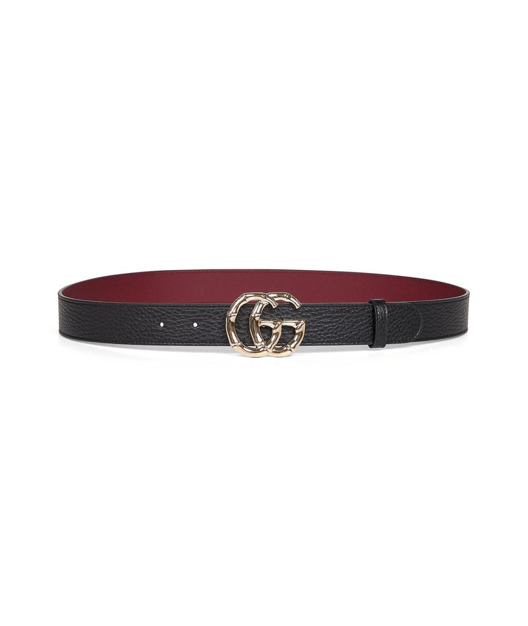 GUCCI Черный кожаный ремень, фото 1