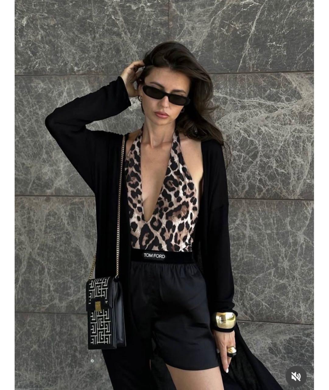 BALMAIN Черная кожаная сумка через плечо, фото 6