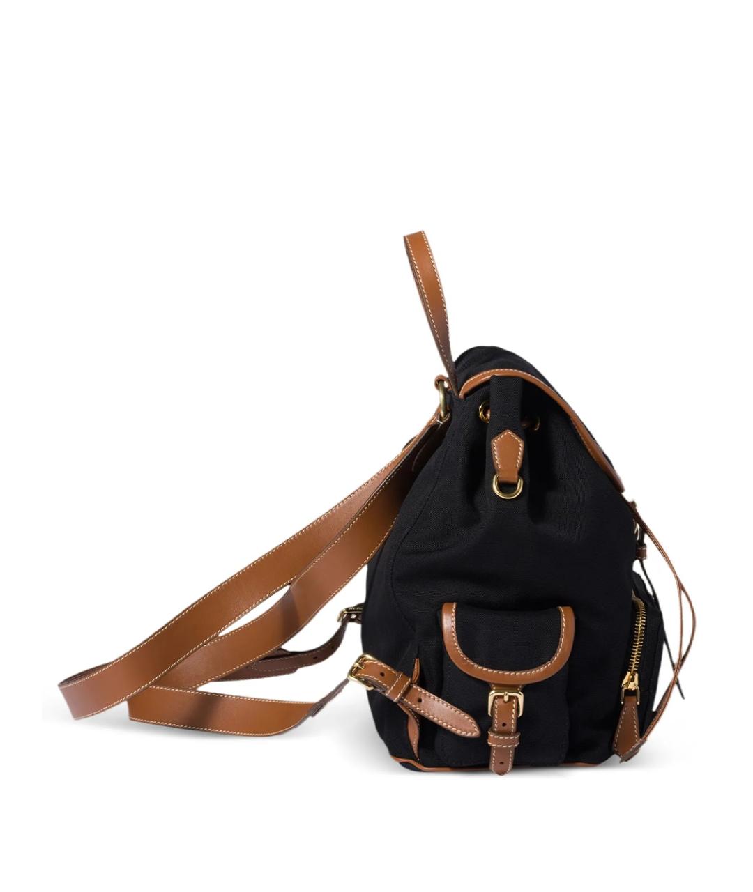 MIU MIU Черный тканевый рюкзак, фото 6