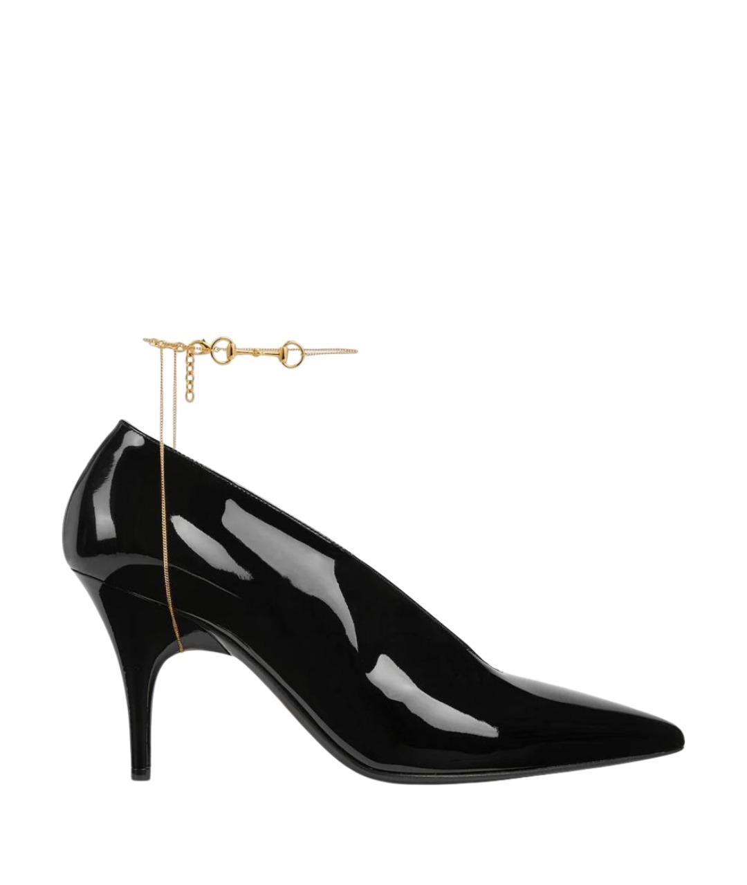 GUCCI Черные туфли из лакированной кожи, фото 1