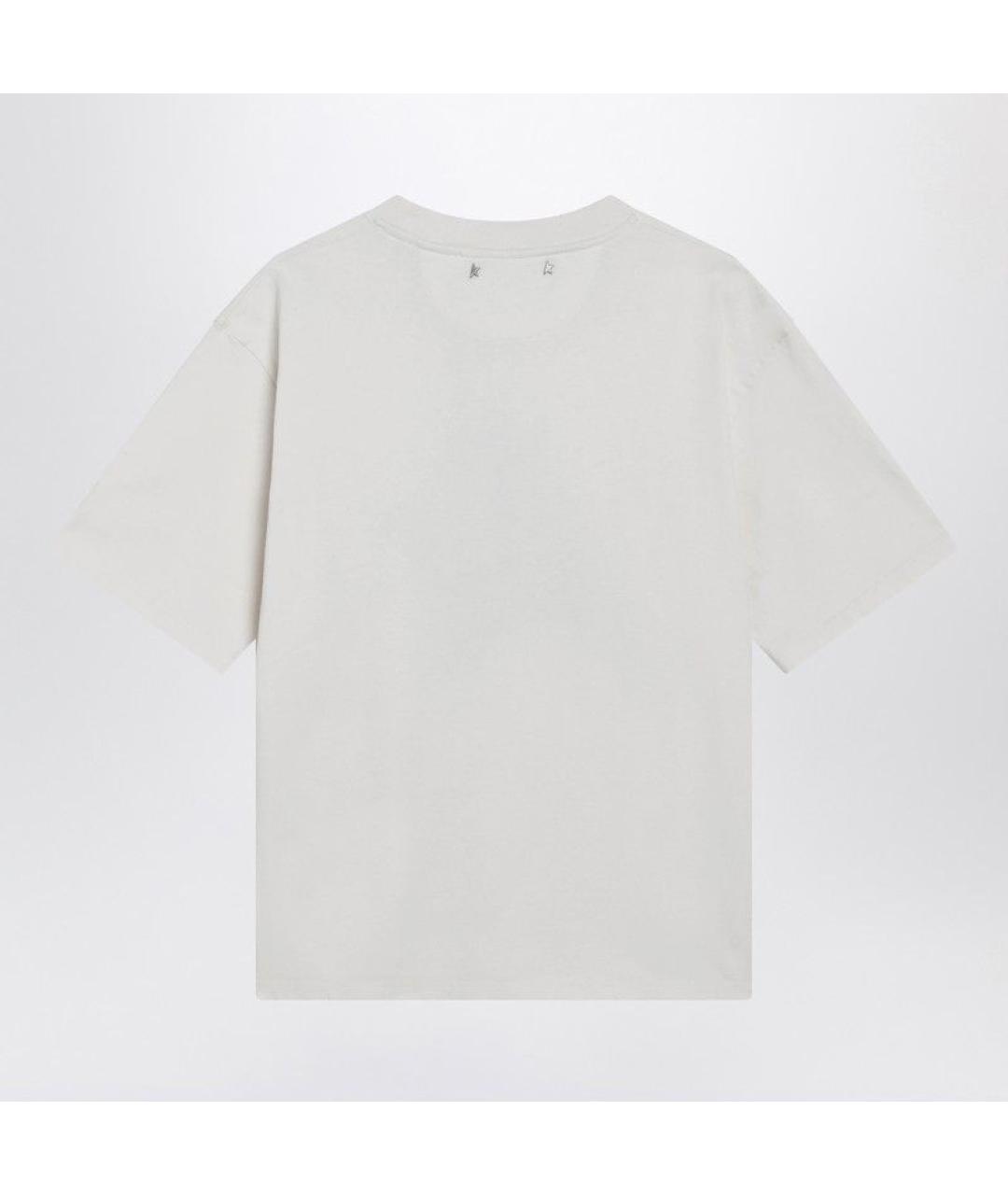 GOLDEN GOOSE DELUXE BRAND Белая хлопковая футболка, фото 4