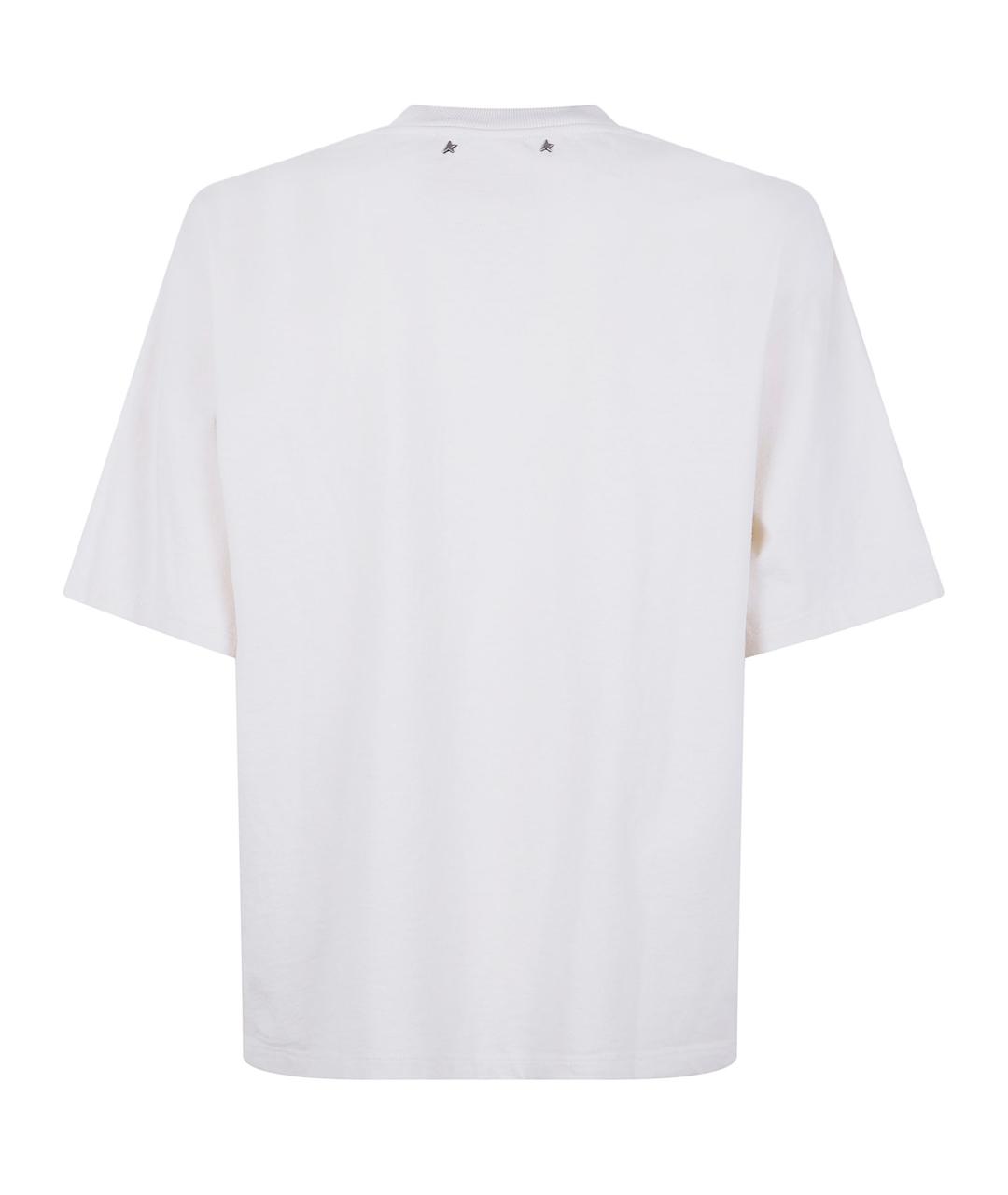 GOLDEN GOOSE DELUXE BRAND Белая хлопковая футболка, фото 2