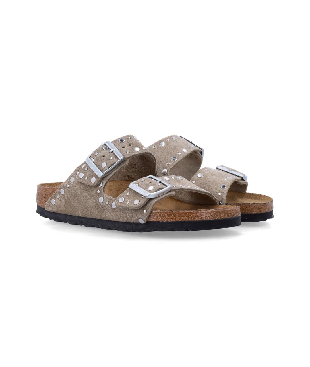 BIRKENSTOCK Серые замшевые сандалии, фото 2