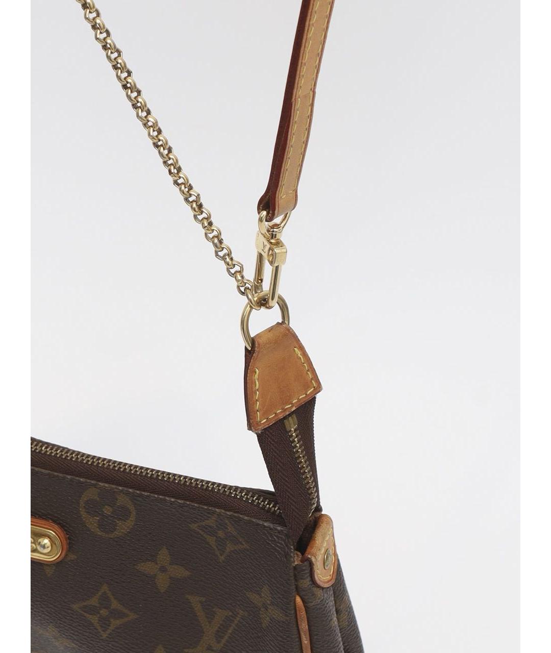 LOUIS VUITTON Коричневая кожаная сумка через плечо, фото 6