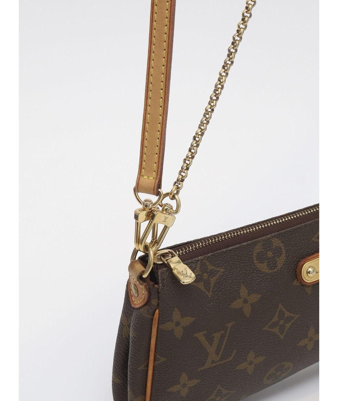 LOUIS VUITTON Коричневая кожаная сумка через плечо, фото 5