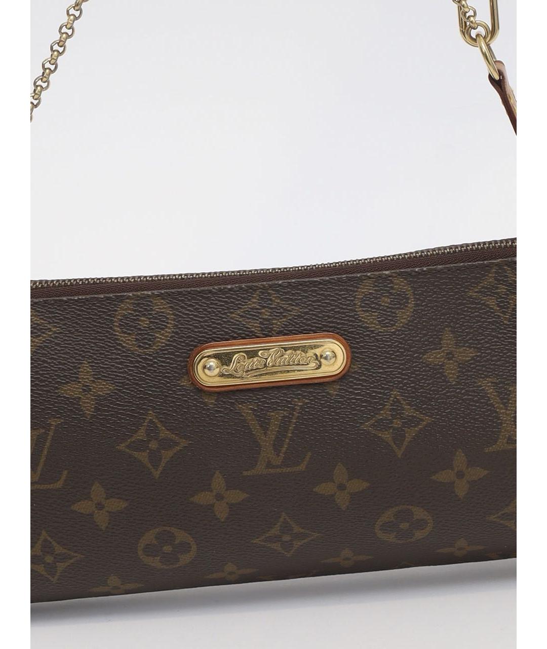 LOUIS VUITTON Коричневая кожаная сумка через плечо, фото 4