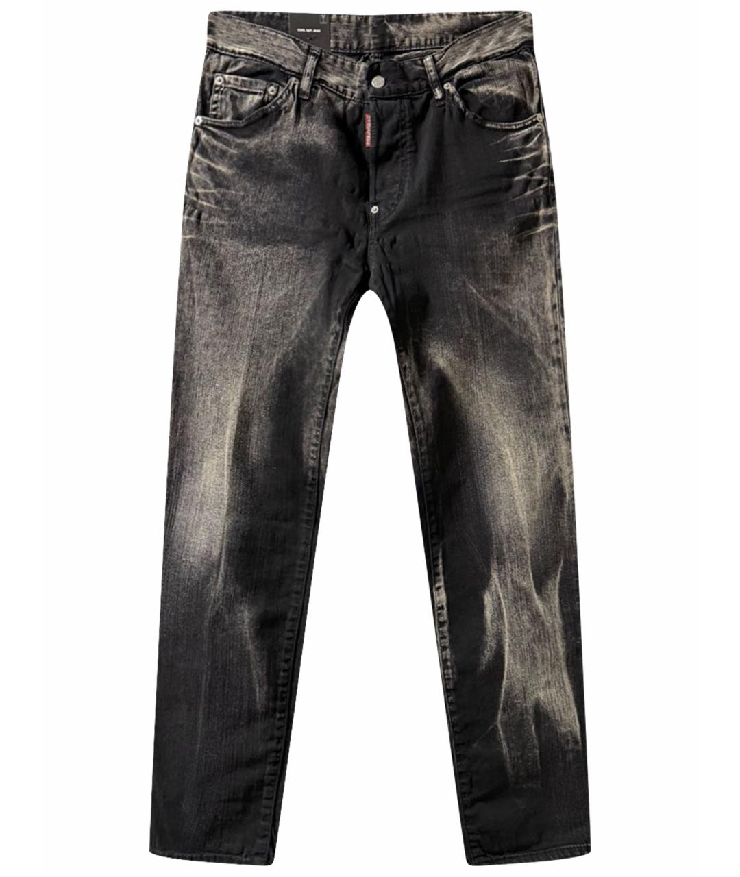 DSQUARED2 Черные хлопко-эластановые джинсы скинни, фото 1