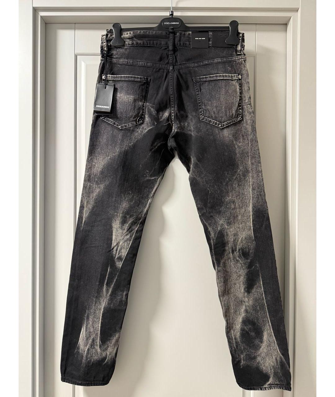 DSQUARED2 Черные хлопко-эластановые джинсы скинни, фото 2