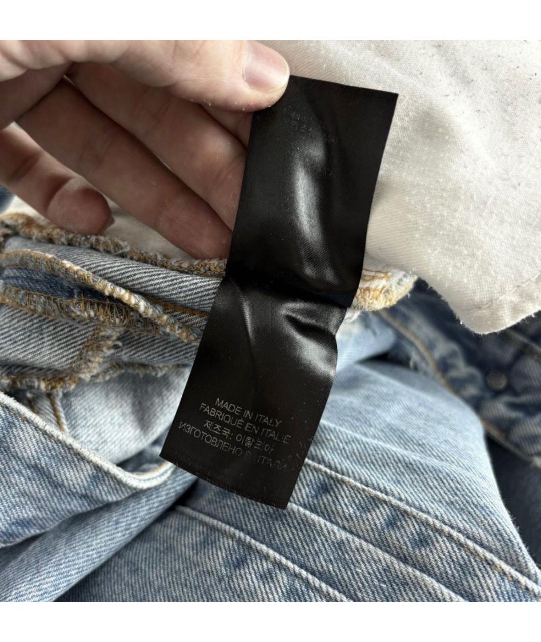 VETEMENTS Голубые хлопковые прямые джинсы, фото 7