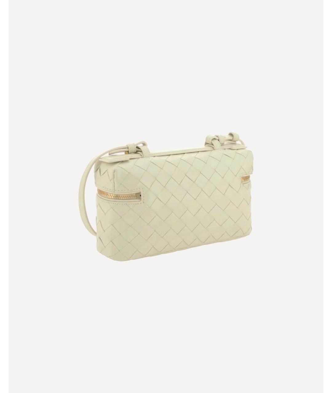 BOTTEGA VENETA Бежевая кожаная сумка через плечо, фото 3