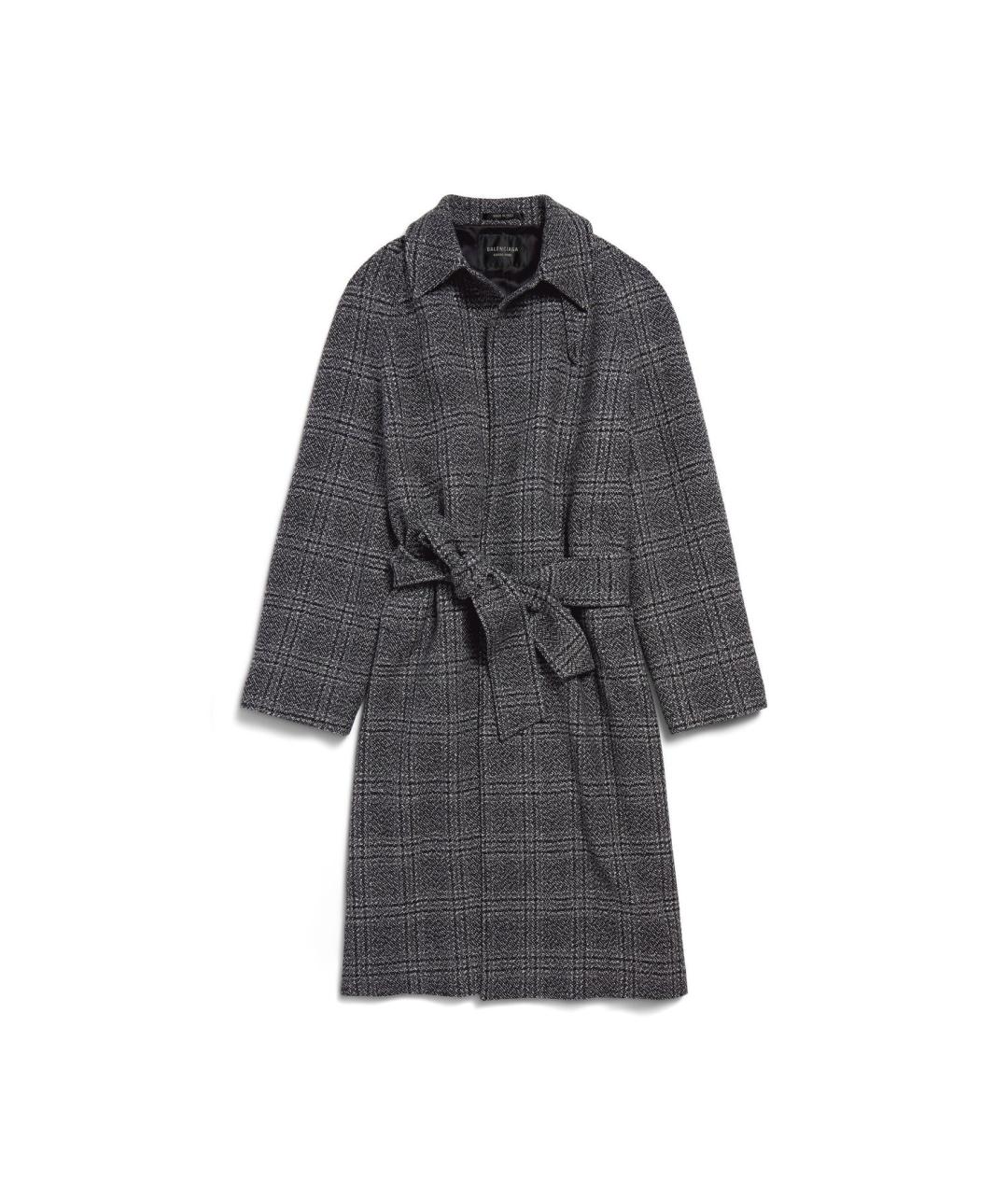 BALENCIAGA Серое шерстяное пальто, фото 6