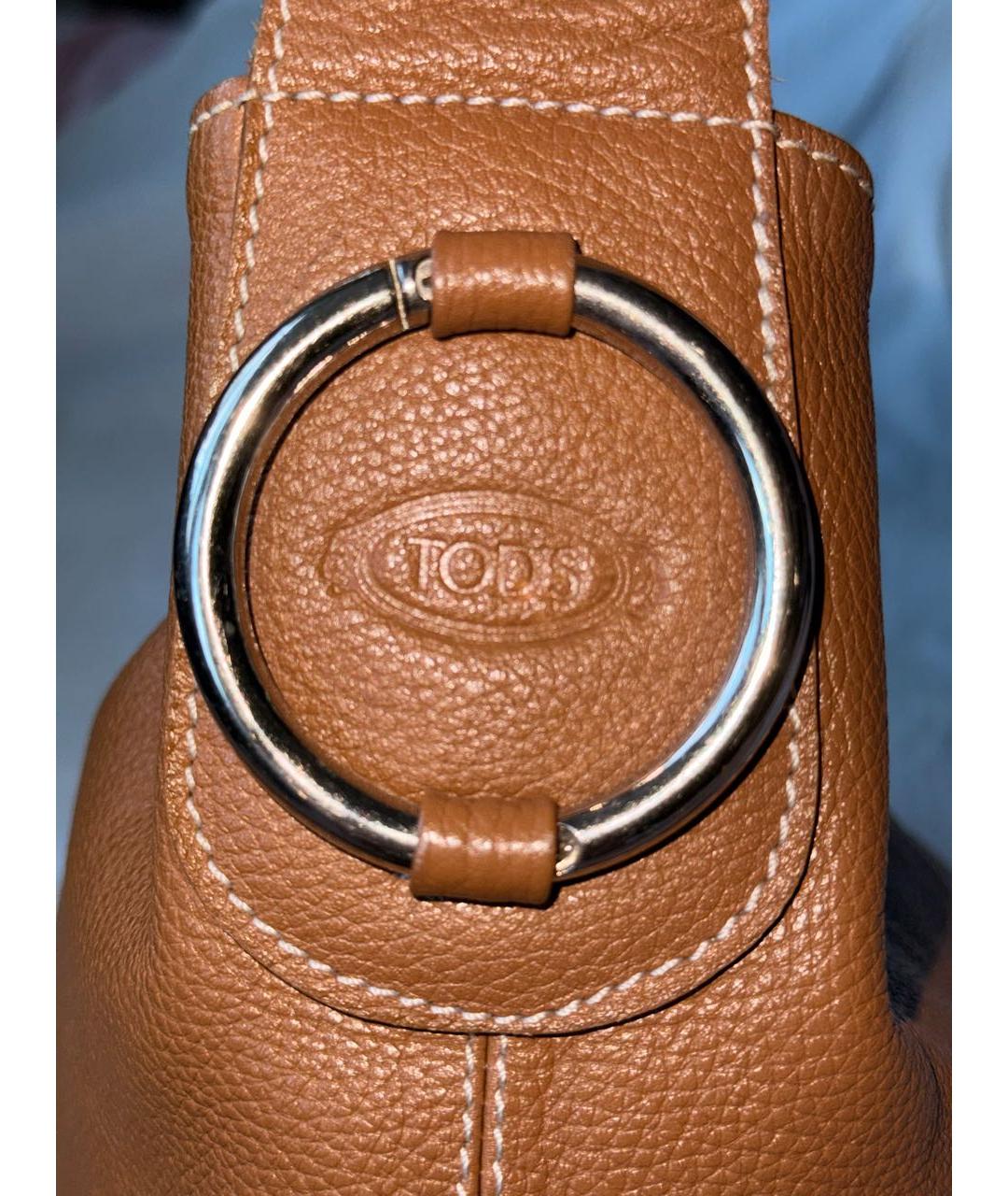 TOD'S Коричневая кожаная сумка через плечо, фото 3