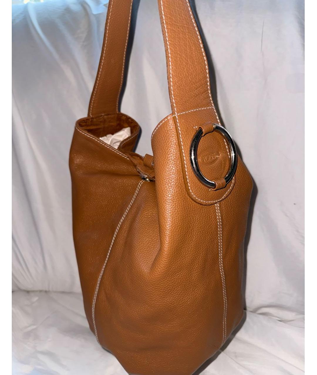 TOD'S Коричневая кожаная сумка через плечо, фото 2