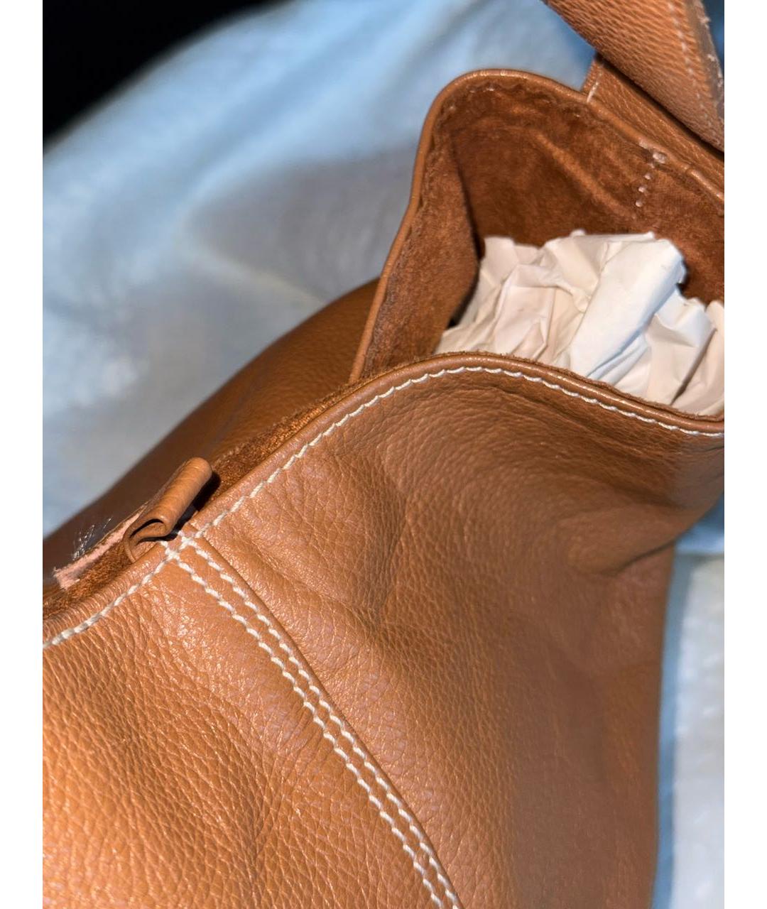 TOD'S Коричневая кожаная сумка через плечо, фото 4