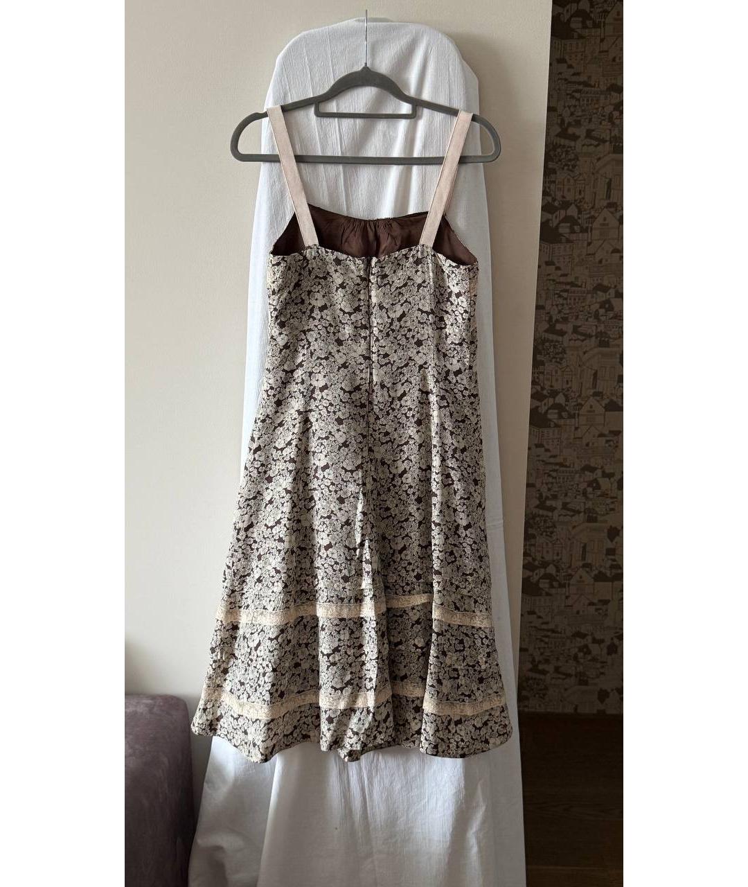 SPORT MAX CODE Бежевый шелковый сарафан, фото 2