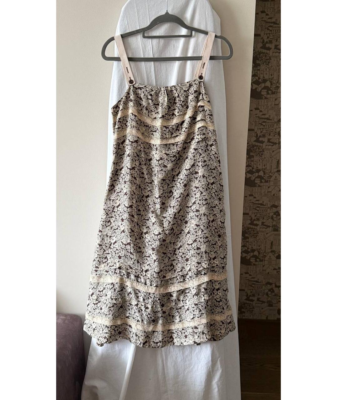 SPORT MAX CODE Бежевый шелковый сарафан, фото 5