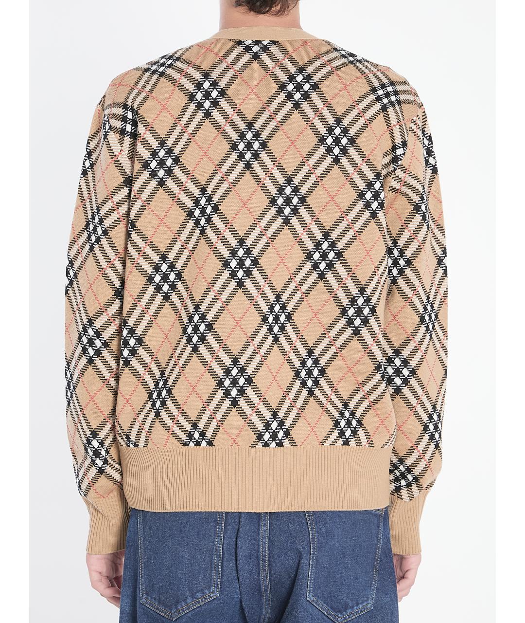 BURBERRY Бежевый шерстяной кардиган, фото 4