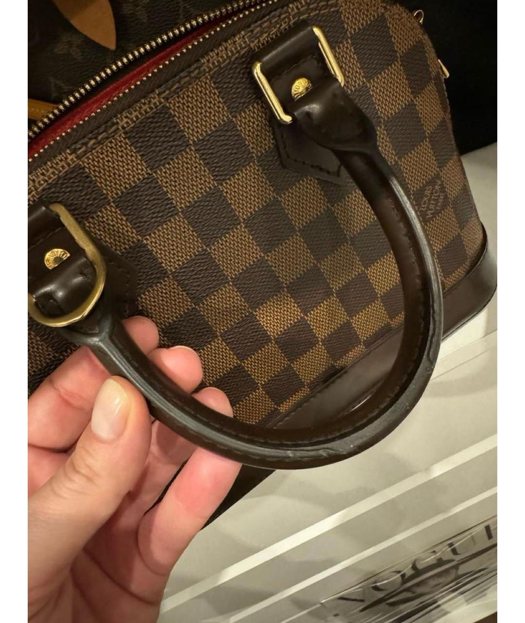 LOUIS VUITTON Коричневая сумка с короткими ручками, фото 3