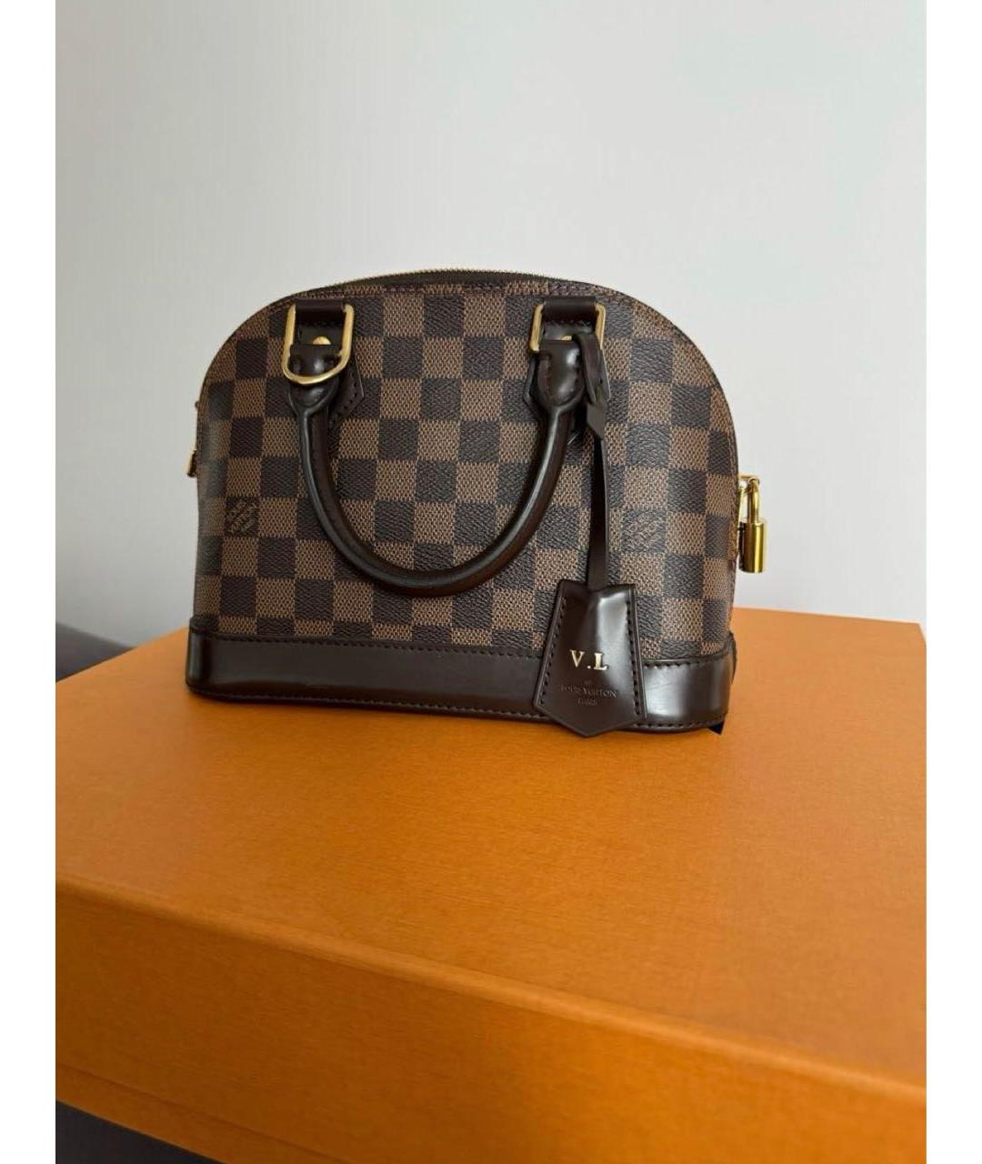 LOUIS VUITTON Коричневая сумка с короткими ручками, фото 2