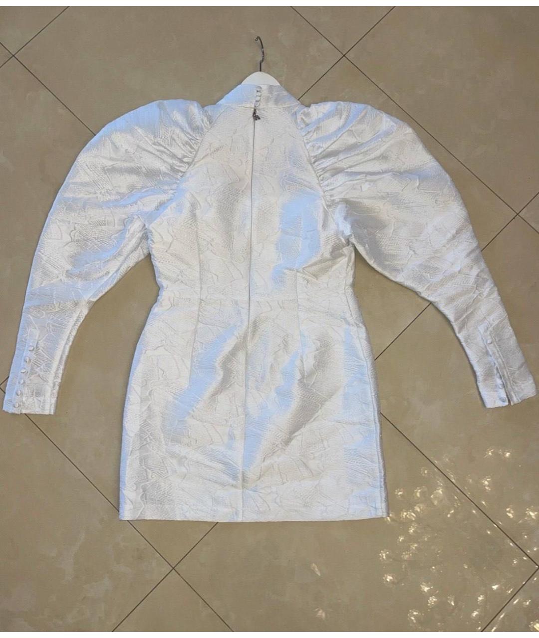 ROTATE Белое полиэстеровое коктейльное платье, фото 4