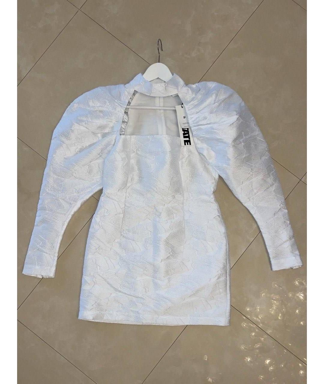 ROTATE Белое полиэстеровое коктейльное платье, фото 9