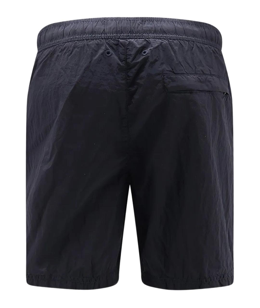STONE ISLAND Синие полиамидовые шорты, фото 2
