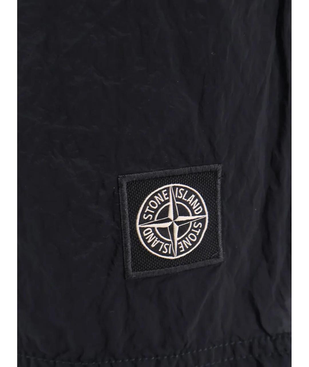 STONE ISLAND Синие полиамидовые шорты, фото 3