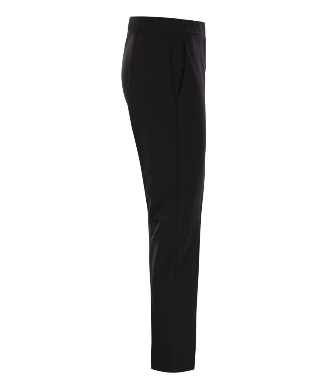 MAX MARA Черные вискозные прямые брюки, фото 3