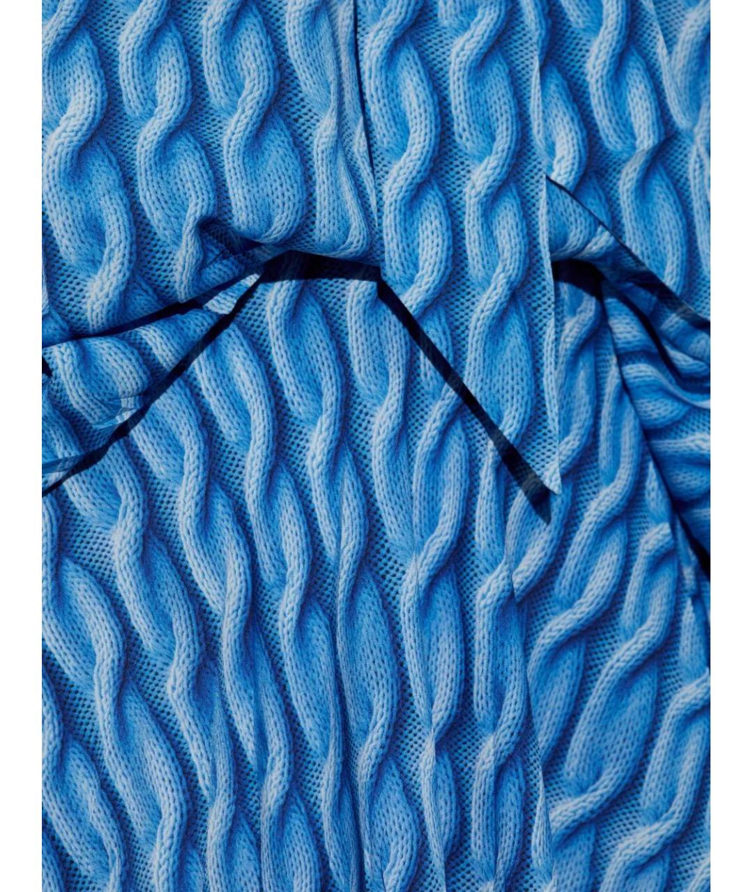 BALENCIAGA Голубое полиэстеровое повседневное платье, фото 3