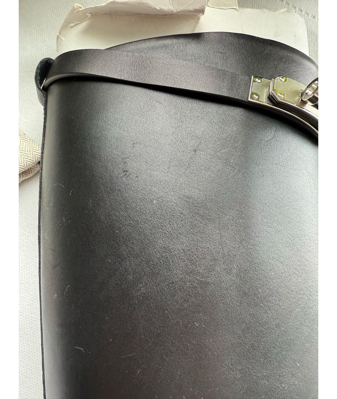 HERMES Черные кожаные сапоги, фото 8